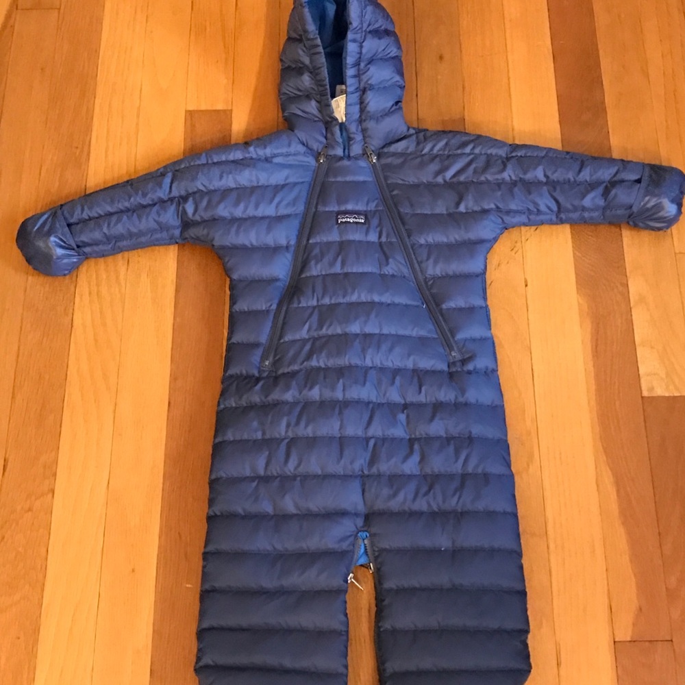 Patagonia Baby 6M Goose down bunting snowsuit Blue